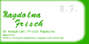 magdolna frisch business card
